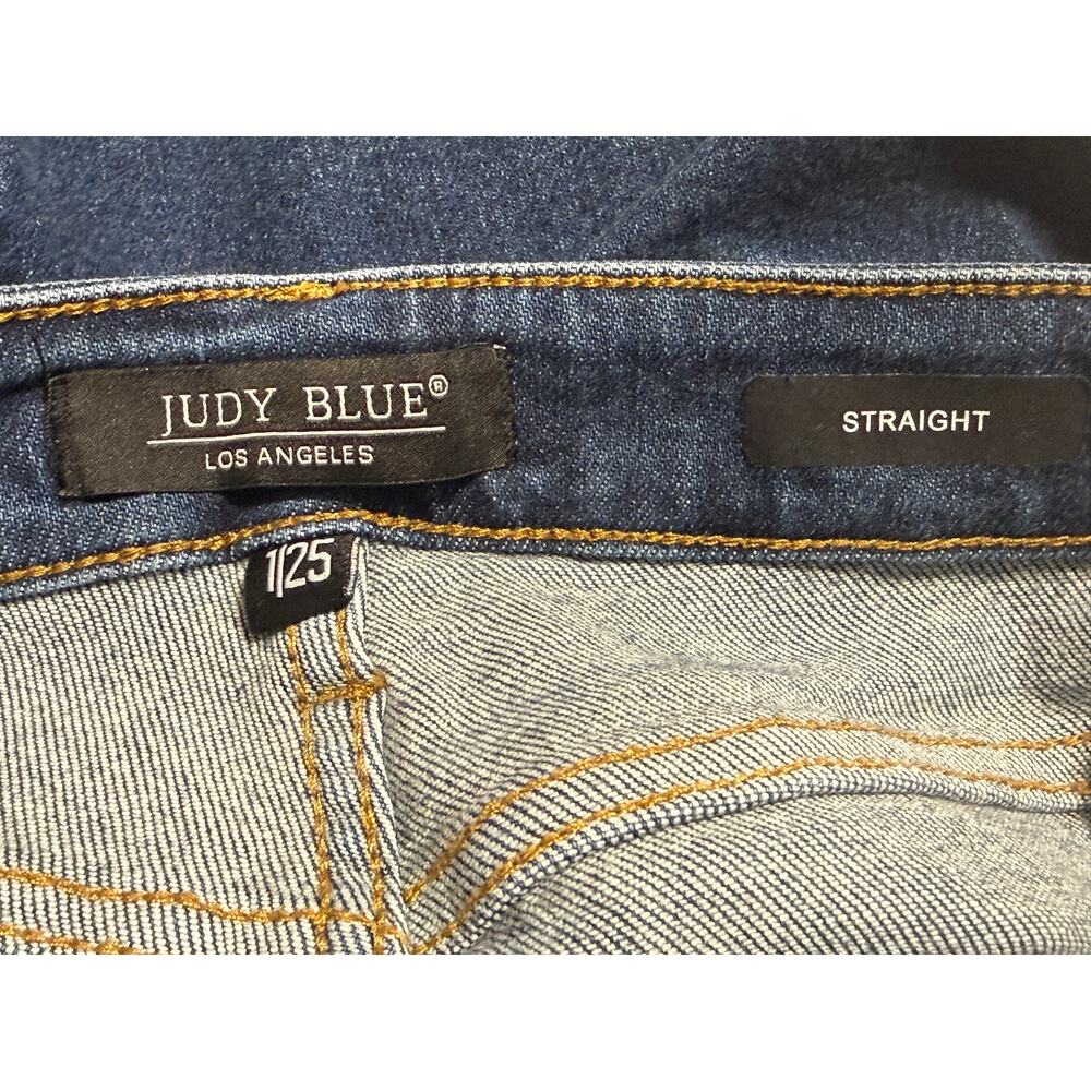 Judy Blue Straight Dark Wash Jeans, Size 1/25 - Picture 8 of 9